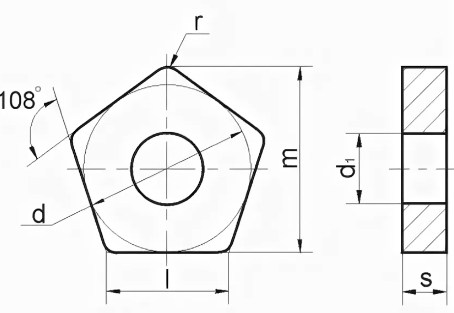 Пятигранная пластина PNUA