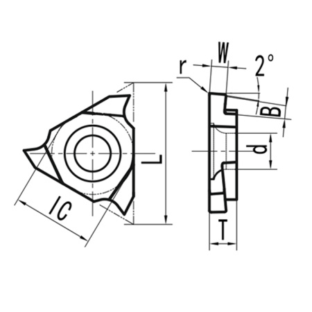 Пластина для прорезки глубоких канавок левая TGF32L150L360 N20 «Русский Инструмент» (РИ)