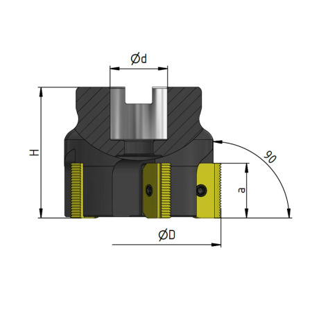 Фреза насадная резьбонарезная  80 с механическим креплением 2гр пл-н 40N/E Z=4 dпос=27мм AR100-R080.40.04.A27 «Русский Инструмент» (РИ)