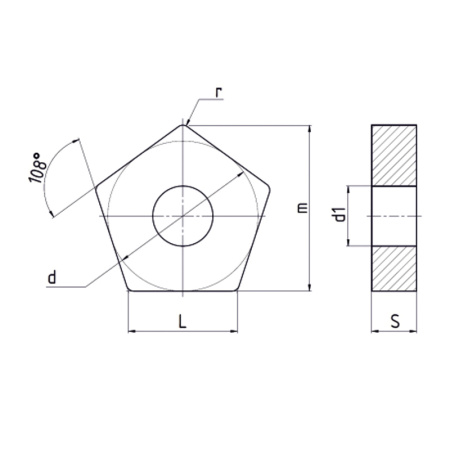Пластина сменная пятигранная PNMM 110408 PP35C «Русский Инструмент» (РИ)