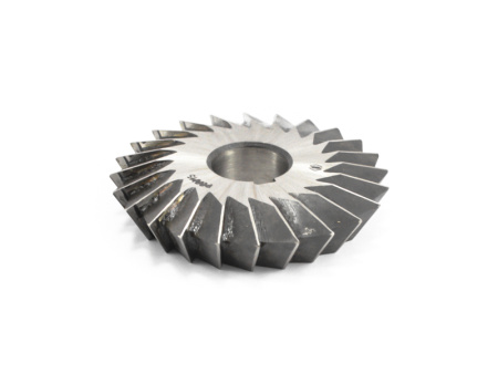 Фреза двухугловая несимметричная насадная 80х16х75грх15гр Р18 dпос=22мм