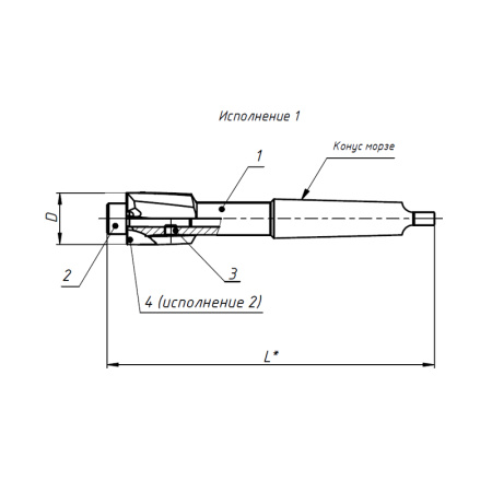 Цековка 21,5 без цапфы к/х КМ2 с отверстием под цапфу