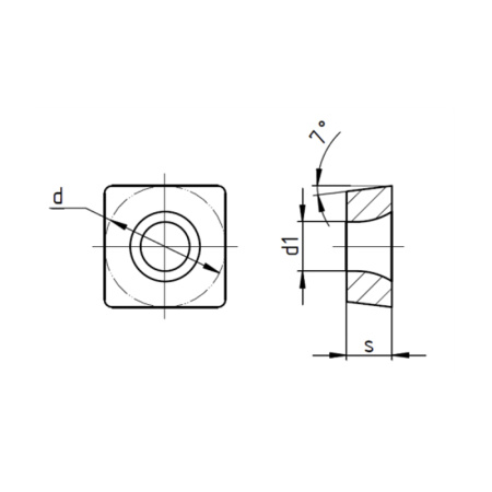 Пластина сменная квадратная SCMT 09T308-TR KC20D «Русский Инструмент» (РИ)