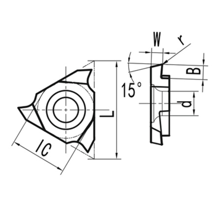 Пластина для отрезания правая TGF32R150-S15R N20 «Русский Инструмент» (РИ)