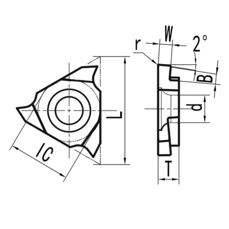 Пластина для прорезки глубоких канавок левая TGF32L200L370 MP20G «Русский Инструмент» (РИ)