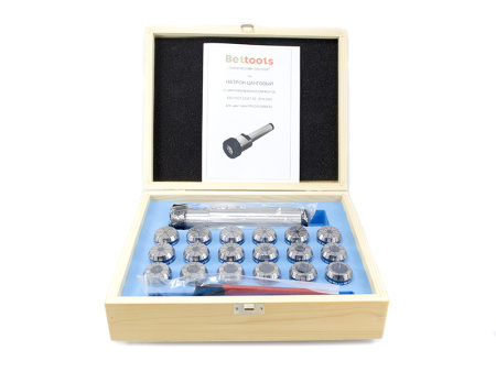 Патрон цанговый КМ5 ER32 с комплектом цанг 3-20 (18шт) Beltools