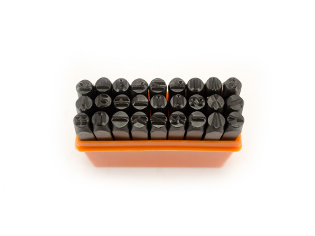 Клеймо буквенное 8 сталь 27 шт (латинский шрифт)