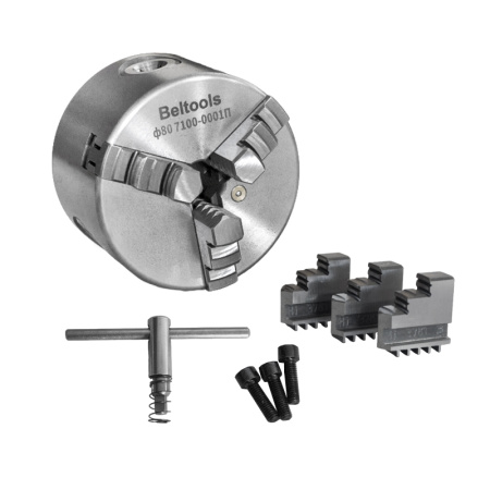 Патрон токарный 80-ПТ 3-x кулачковый (7100-0001П) К11 с обратными кулачками Beltools