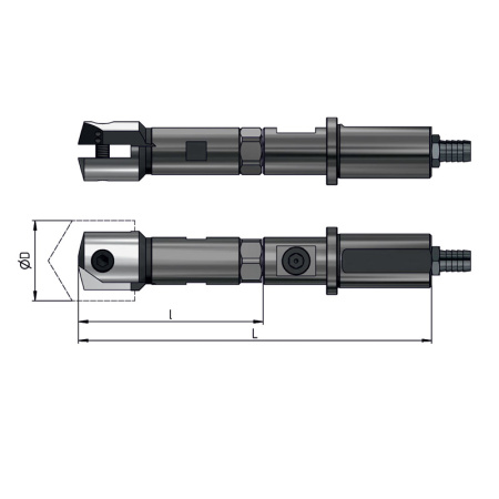 Оправка для перовых сверл 32-39 ц/х с лыской dхв=32мм L=193мм СОЖ ADMS200-R032039.0095.02.df32.C «Русский Инструмент» (РИ)