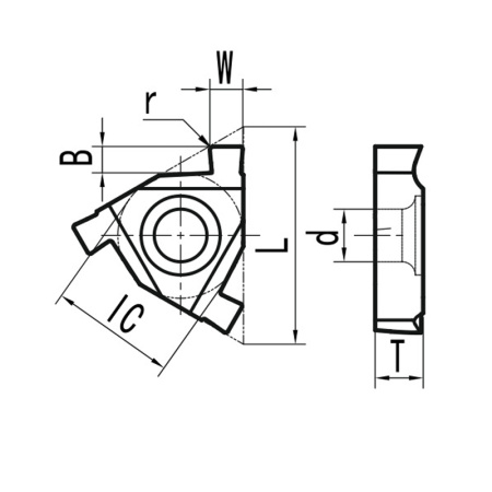 Пластина для прорезки внутренних канавок T11N120 N20 «Русский Инструмент» (РИ)